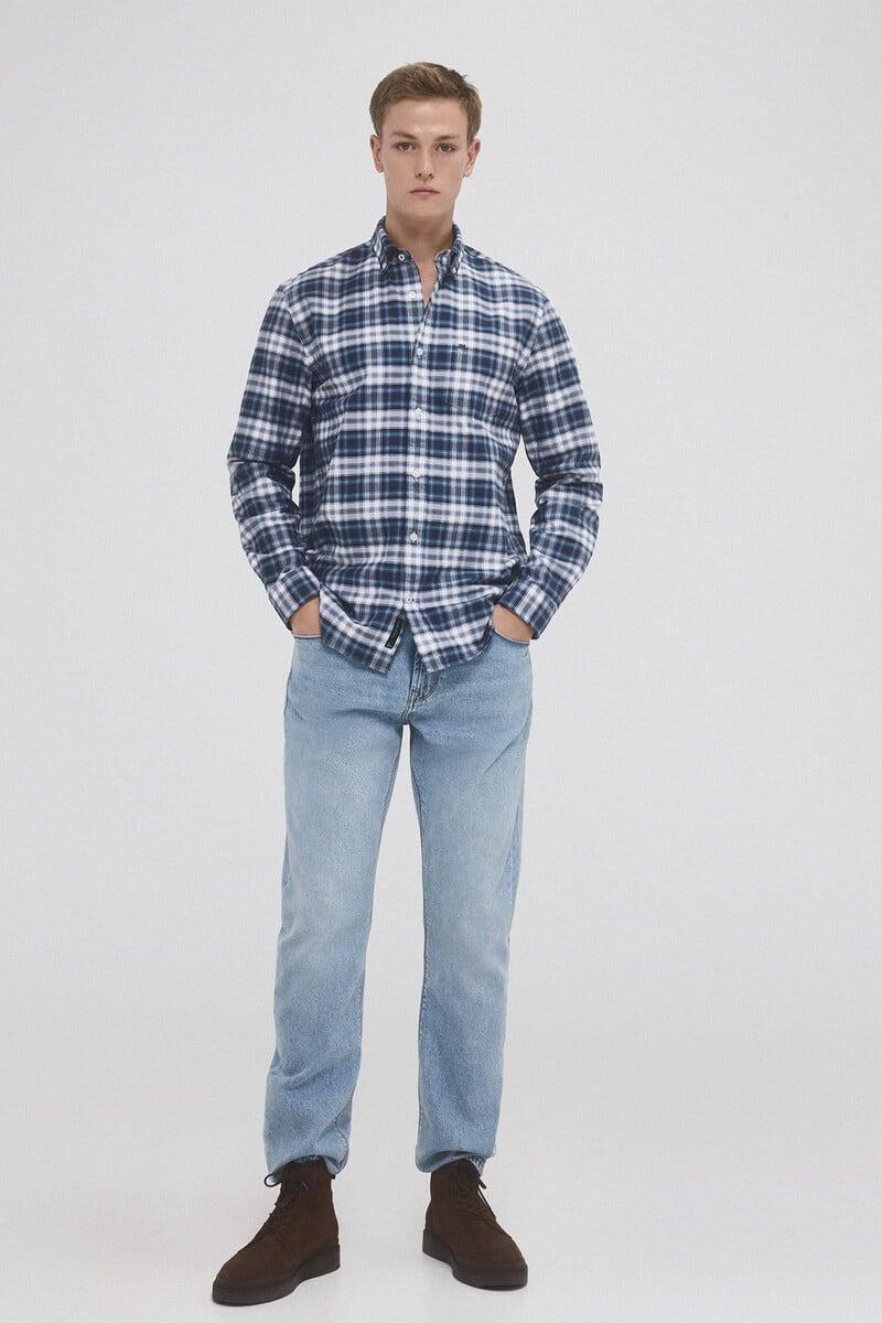Cortefiel Camisa iconic oxford liso Precio ultrabajo