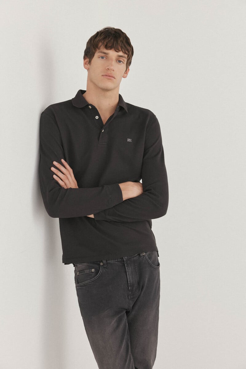 Cortefiel Polo básico piqué manga larga Rebajas