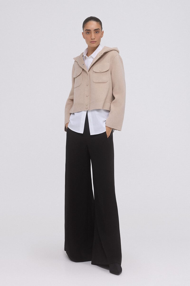 Cortefiel Chaqueta corta double face capucha