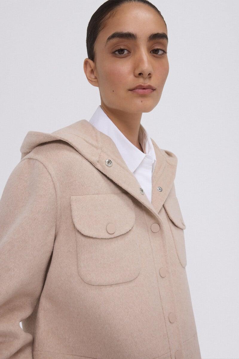 Cortefiel Chaqueta corta double face capucha Descuento