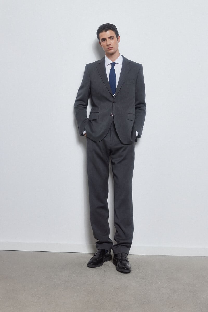 Cortefiel Pantalón liso bi-stretch tailored