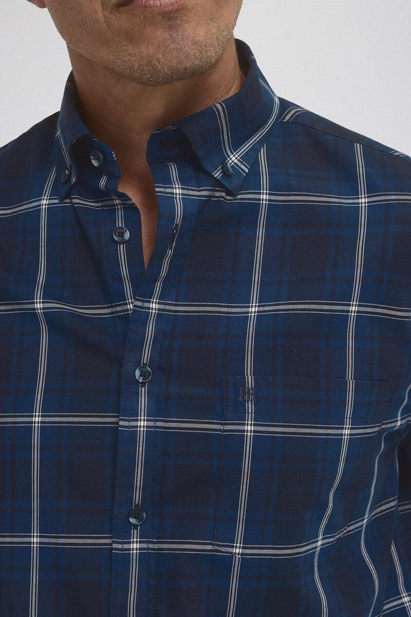 Cortefiel Camisa twill cuadros Solo queda un día