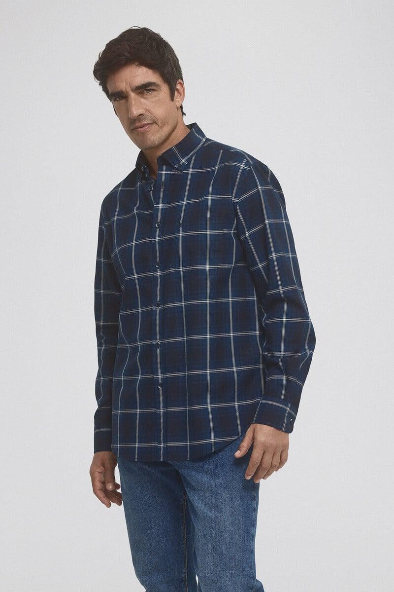 Cortefiel Camisa twill cuadros Solo queda un día