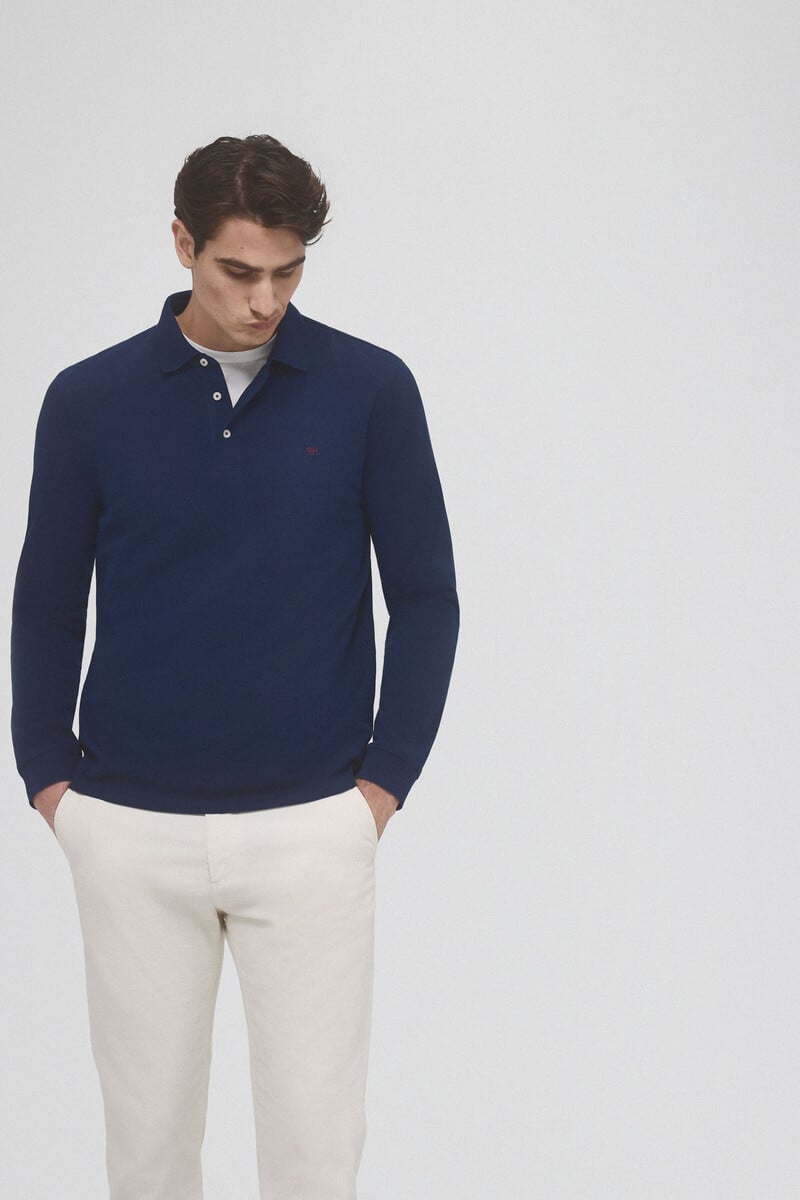 Cortefiel Polo básico piqué manga larga Precios de Black Friday