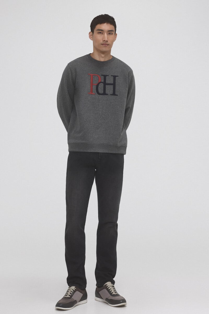 Cortefiel Sudadera logo cuello caja Ofertas especiales
