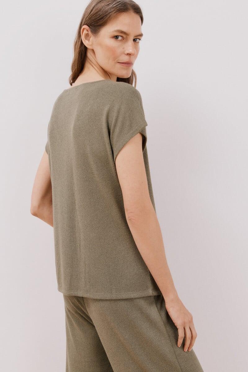 Cortefiel Camiseta aspecto rústico con botones Outlet online