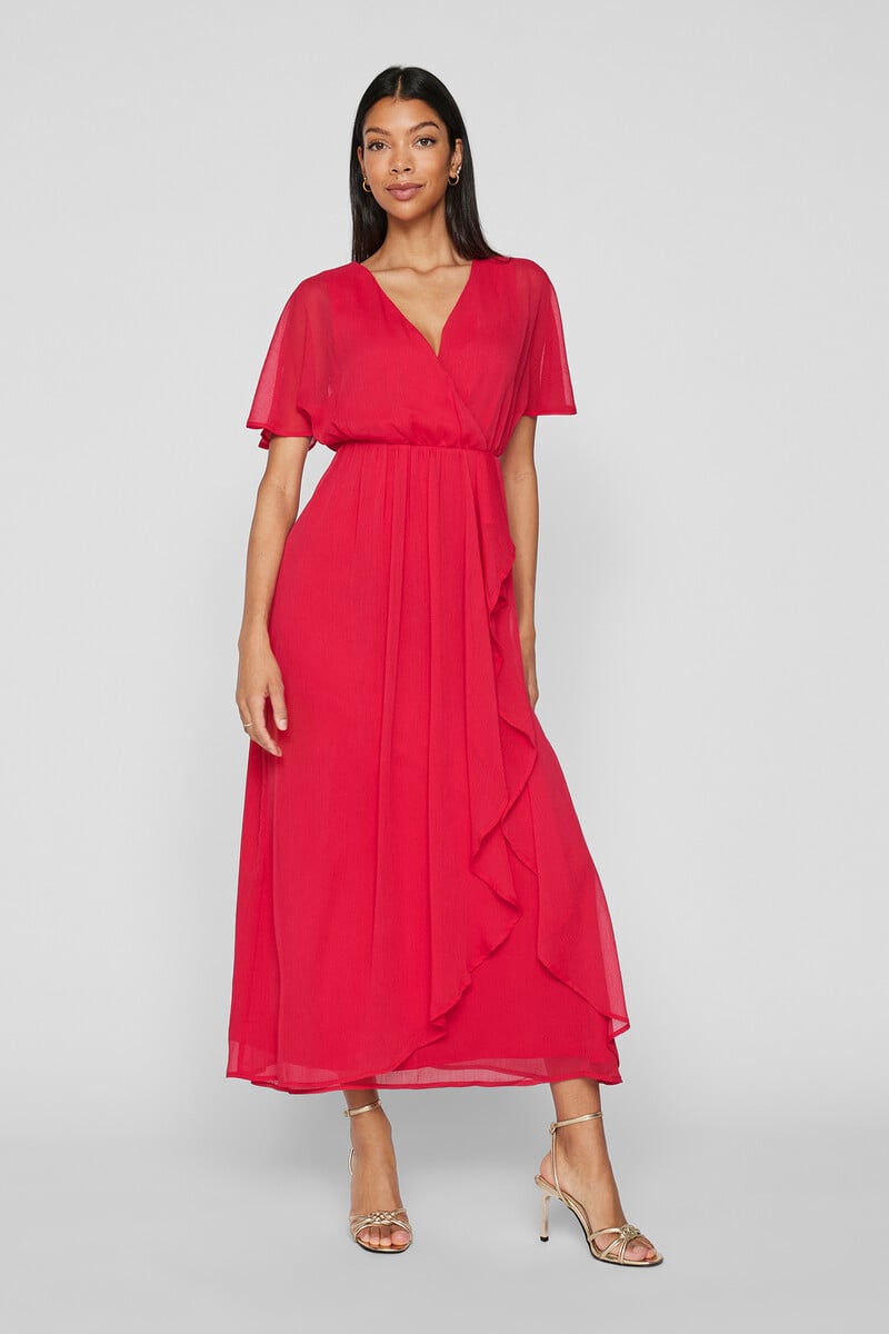 Cortefiel Vestido midi de gasa