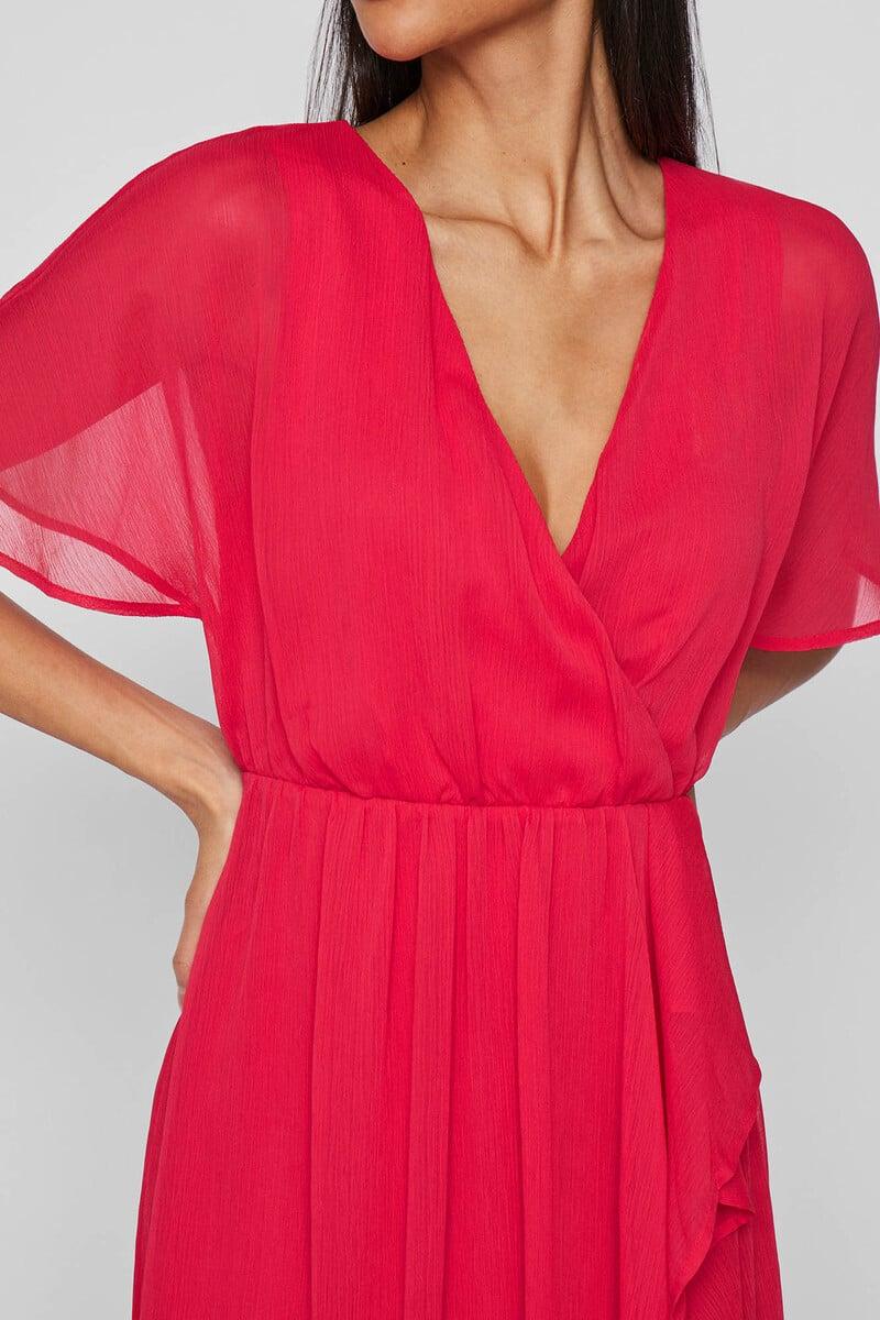 Cortefiel Vestido midi de gasa Ofertas