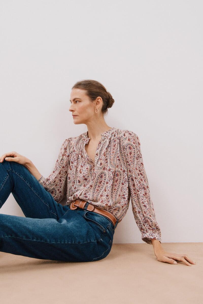 Cortefiel Blusa estampada