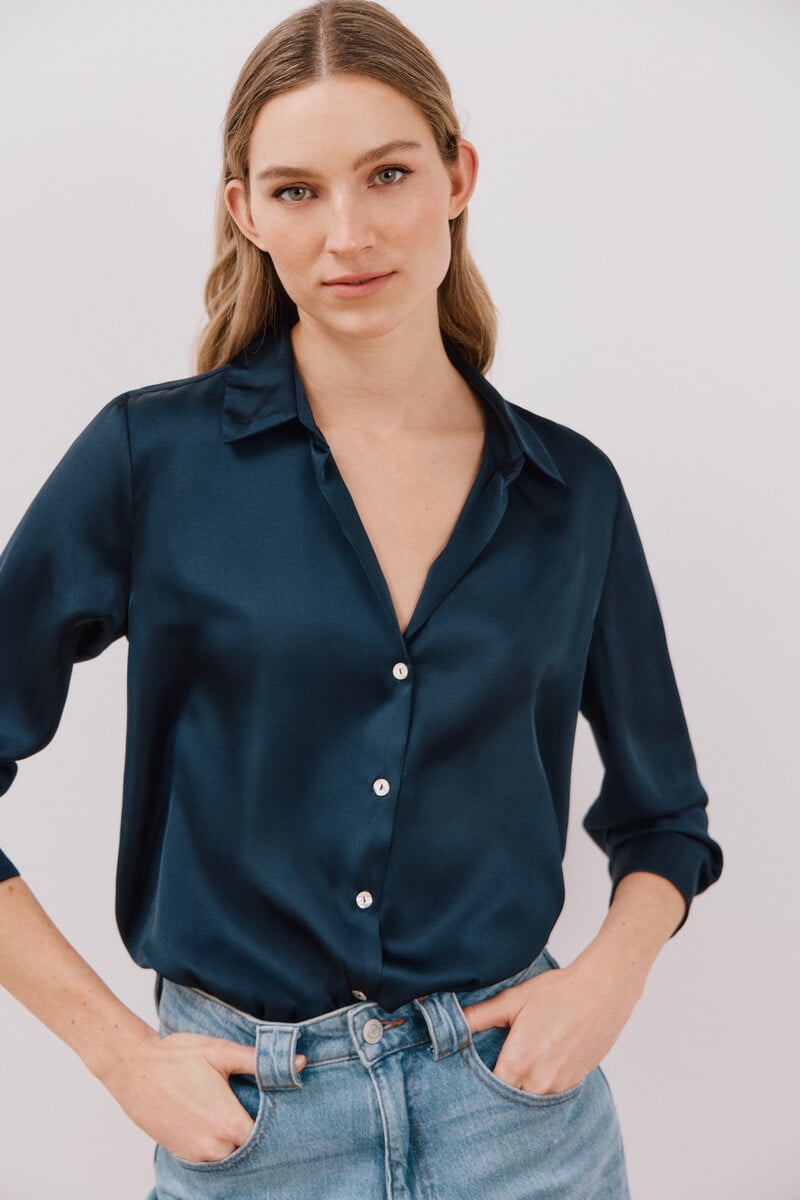 Cortefiel Camisa satinada Oferta especial