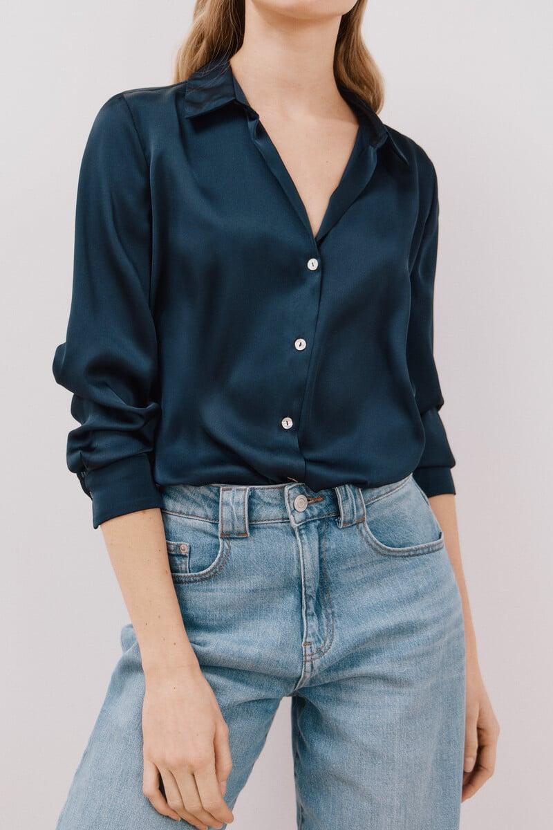 Cortefiel Camisa satinada Oferta especial