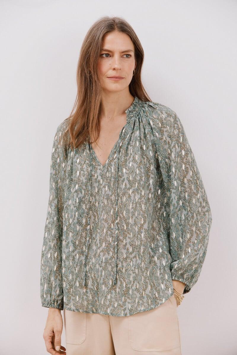 Cortefiel Blusa detalle nido de abeja Envío gratis
