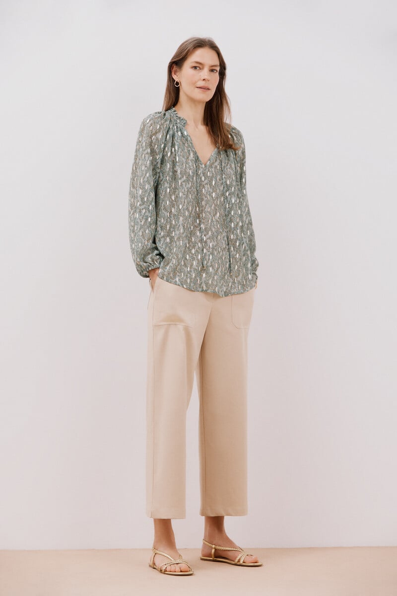 Cortefiel Blusa detalle nido de abeja Envío gratis