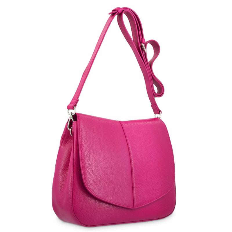 El potro Bolso solapa piel vacuno color rosa-Iris Envío gratis