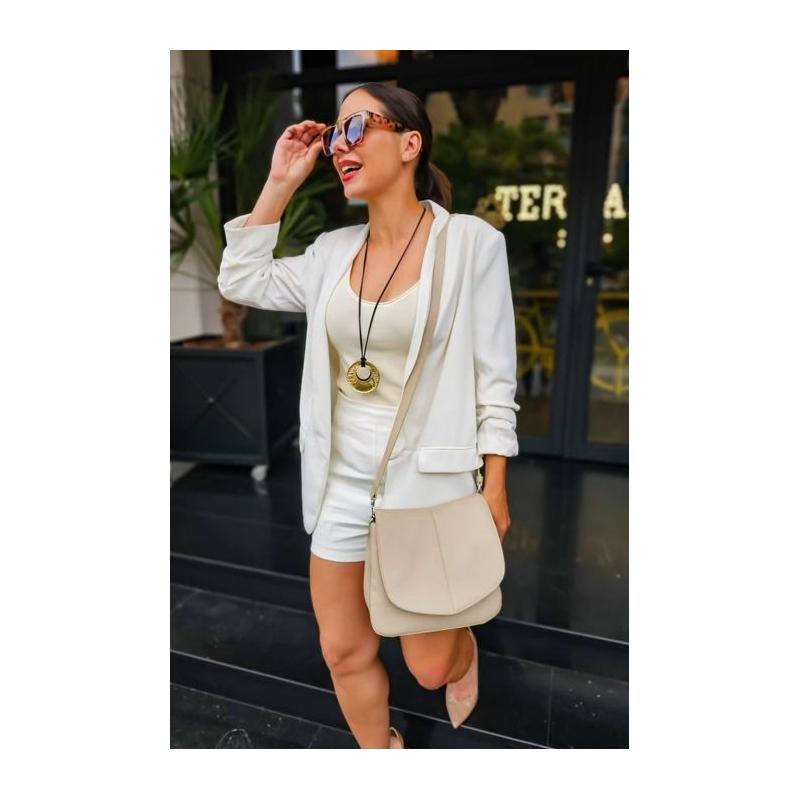 El potro Bolso solapa piel vacuno color beige-Iris ÚLTIMAS EDICIONES
