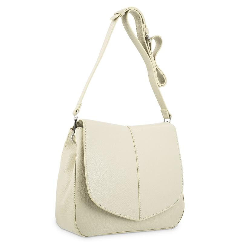 El potro Bolso solapa piel vacuno color beige-Iris ÚLTIMAS EDICIONES