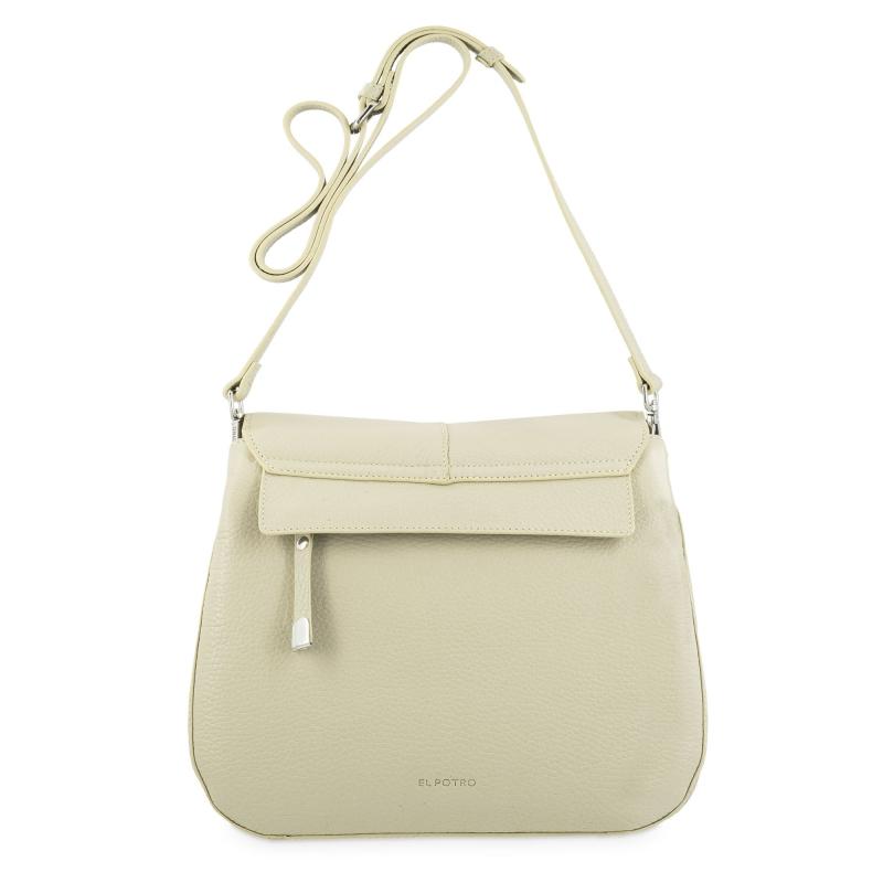 El potro Bolso solapa piel vacuno color beige-Iris ÚLTIMAS EDICIONES