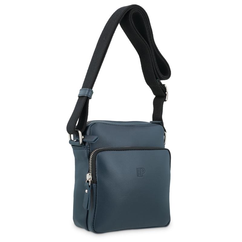 El potro Bolso Bandolera pequeño hombre en piel vacuno color azul- Apache Oferta exclusiva