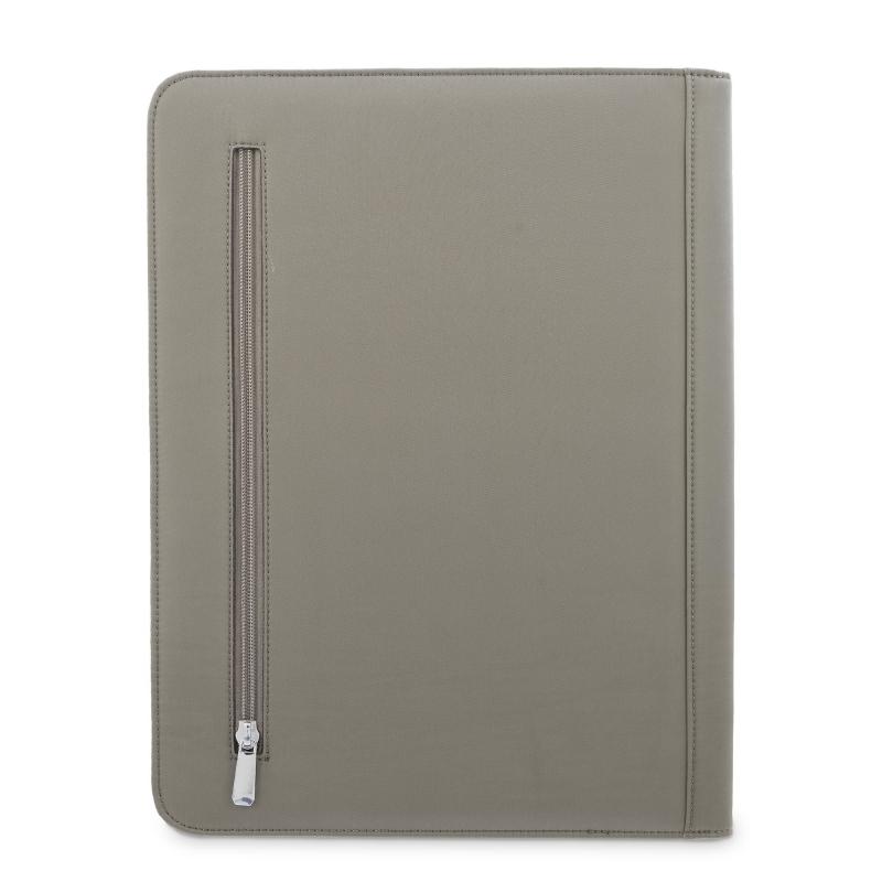 El potro Porta documentos unisex en lona taupe y piel vacuno color cuero-Paris Rebajas baratas