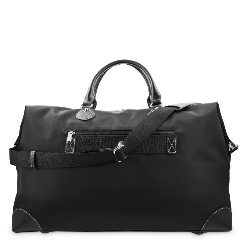 El potro Bolso de viaje unisex en lona negro y piel vacuno color negro-Paris Oferta especial