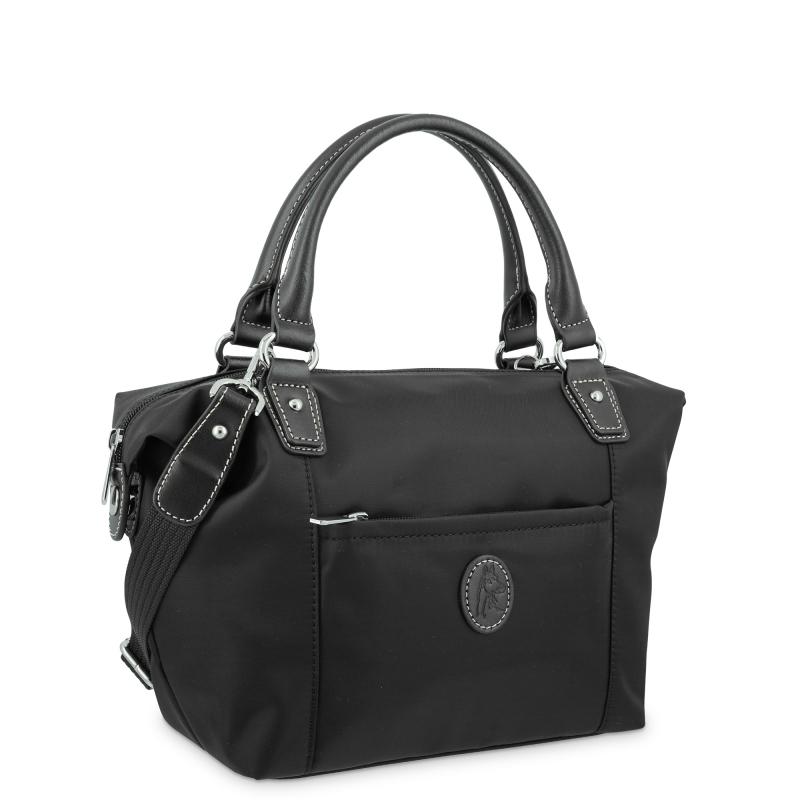 El potro Bolso Tote mujer en lona y piel vacuno color negro-Paris Últimos 3 días