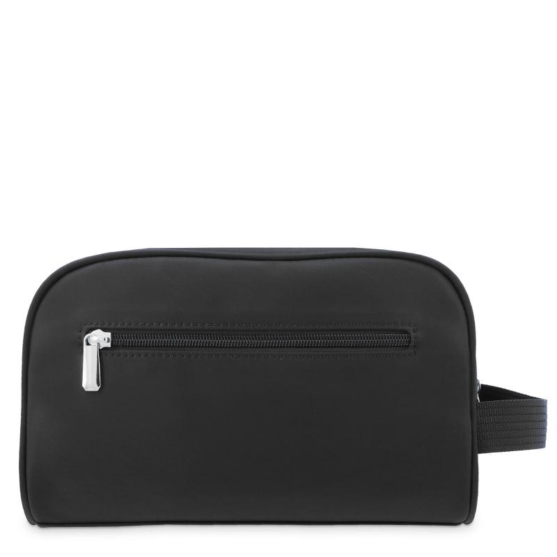El potro Bolsa de aseo unisex en lona negro y piel vacuno color negro-Paris ÚLTIMAS EDICIONES