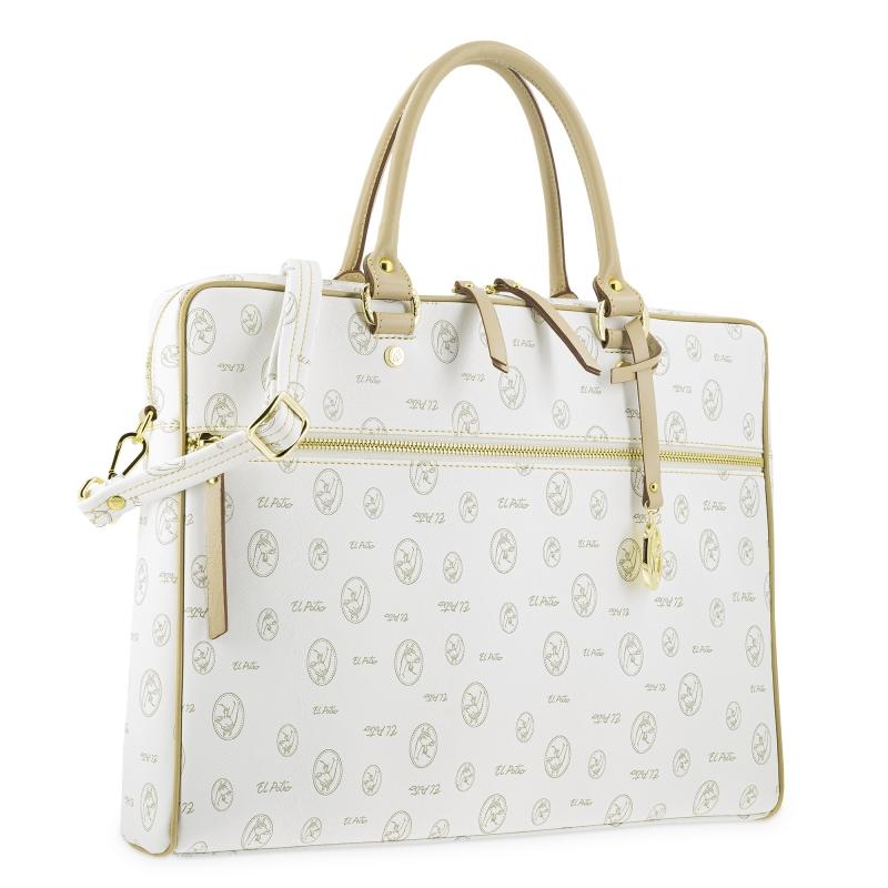 El potro Bolso carpeta grande de mujer en color blanco - EL POTRO Solo hoy
