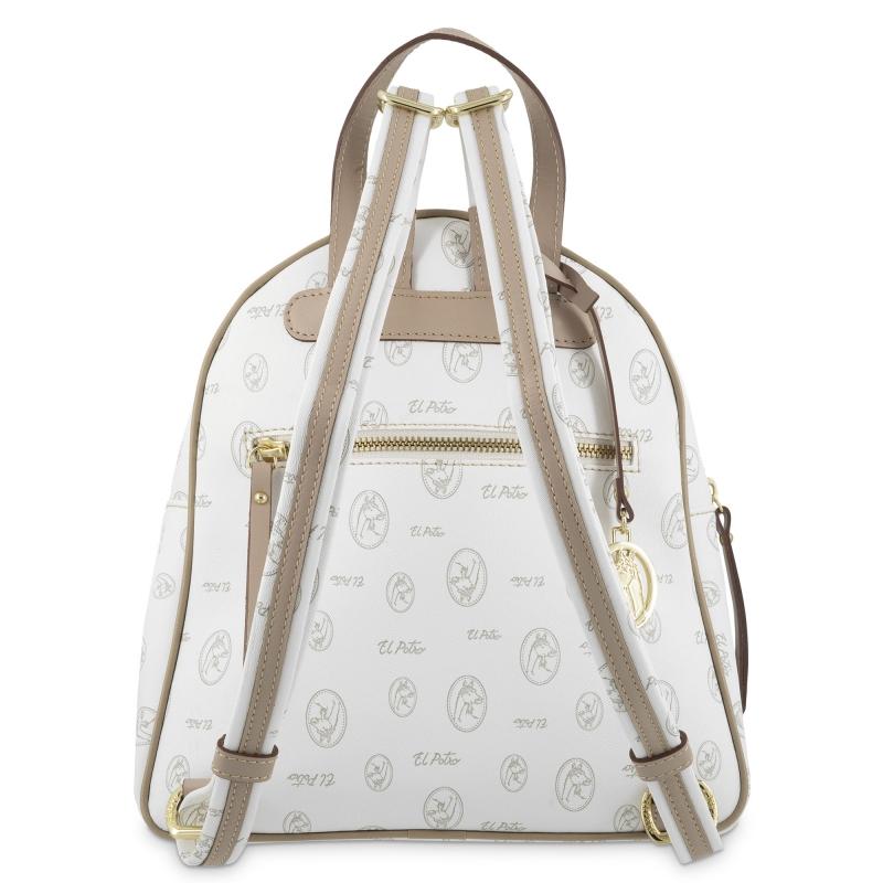 El potro Mochila mediana de color blanco-EL POTRO Superdescuento