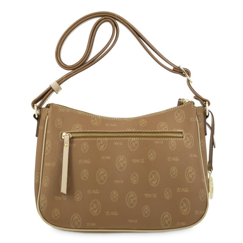 El potro Bolso Bandolera mujer en lona y piel vacuno color cuero - Vintage Envío internacional gratuito