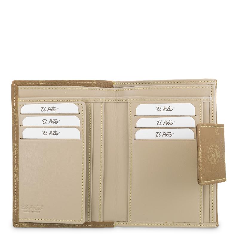 El potro Cartera mujer en lona y piel vacuno color cuero - Vintage Precios de Black Friday