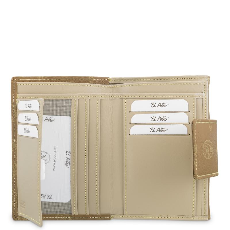 El potro Cartera mujer en lona y piel vacuno color cuero - Vintage Precios de Black Friday