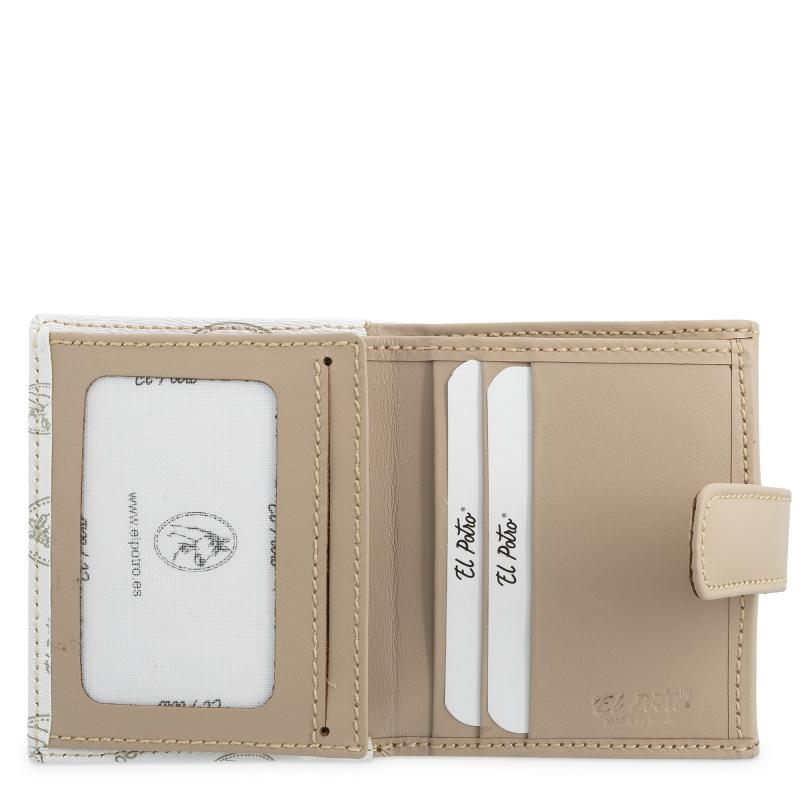 El potro Cartera mujer en lona y piel vacuno color blanco - Vintage Descuentos del mes