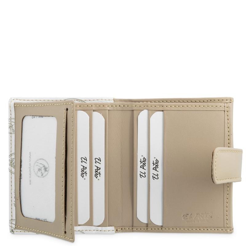 El potro Cartera mujer en lona y piel vacuno color blanco - Vintage Descuentos del mes