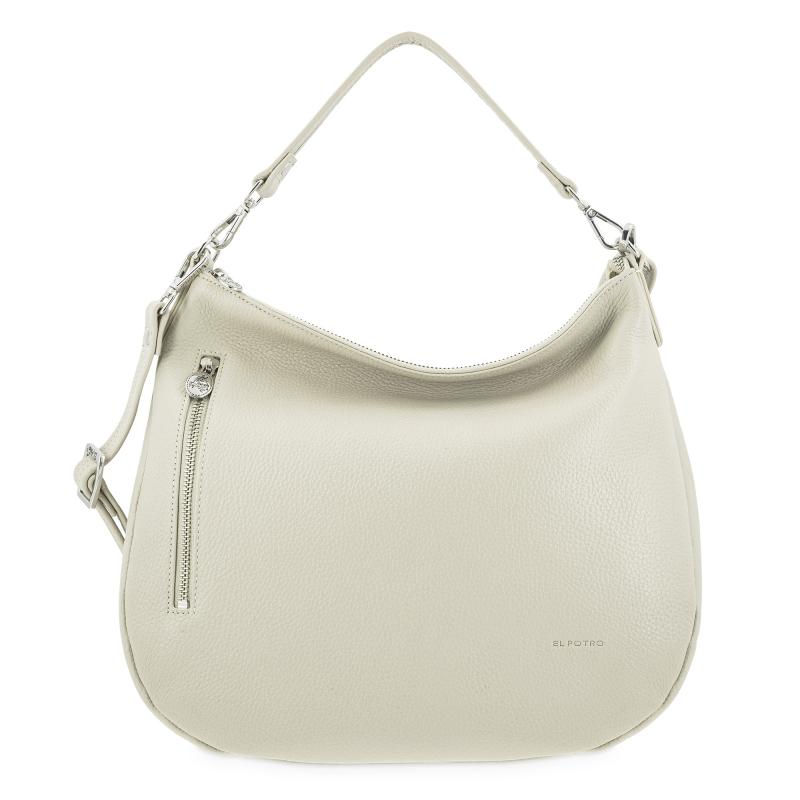 El potro Bolso Hobo mujer en piel vacuno color beige - I R I S Outlet
