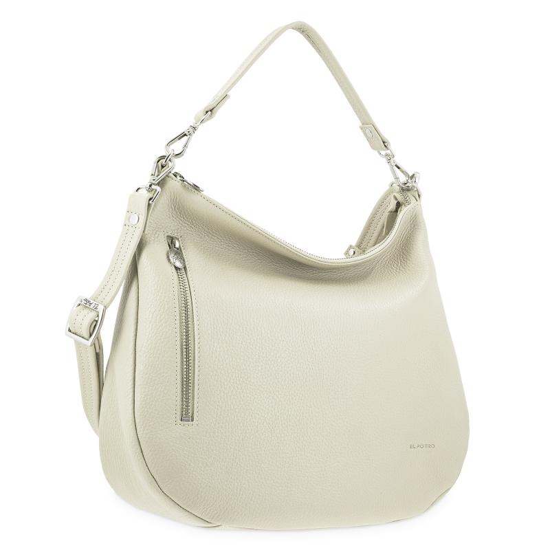 El potro Bolso Hobo mujer en piel vacuno color beige - I R I S Outlet