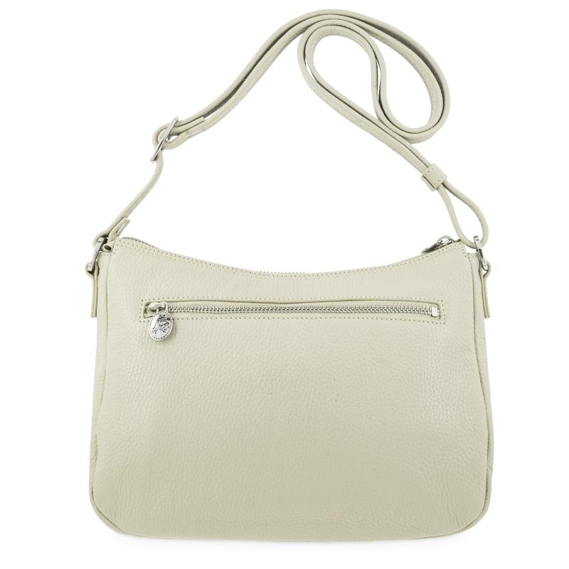 El potro Bolso góndola bandolera de 3 cremalleras mujer en piel vacuno color beige- I R I S Ofertas