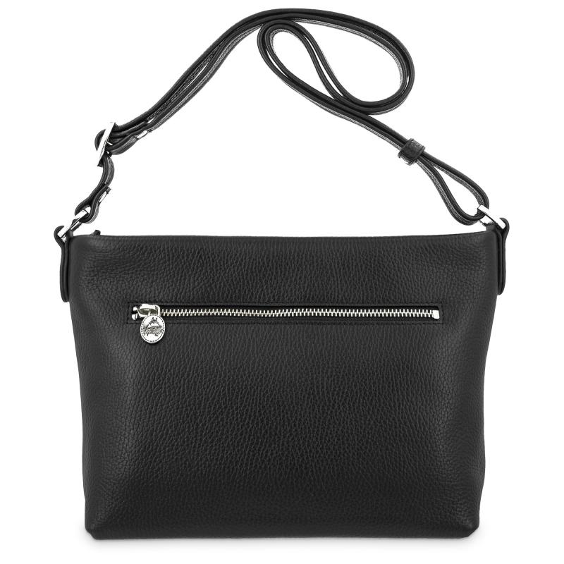 El potro Bolso suave bandolera de 3 cremalleras mujer en piel vacuno color negro - I R I S Los más vendidos