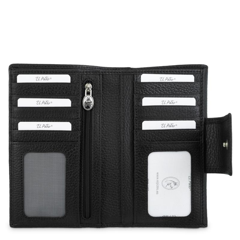 El potro Cartera de mujer grande en piel vacuno color negro - I R I S Envío gratis