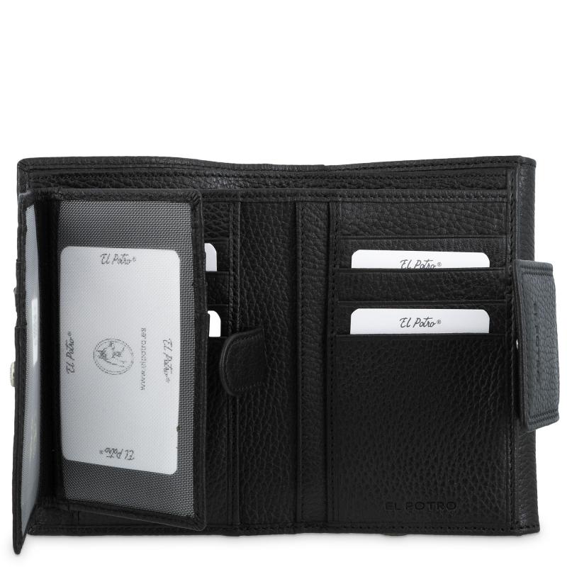 El potro Cartera de mujer mediana en piel vacuno color negro - I R I S Últimos 3 días