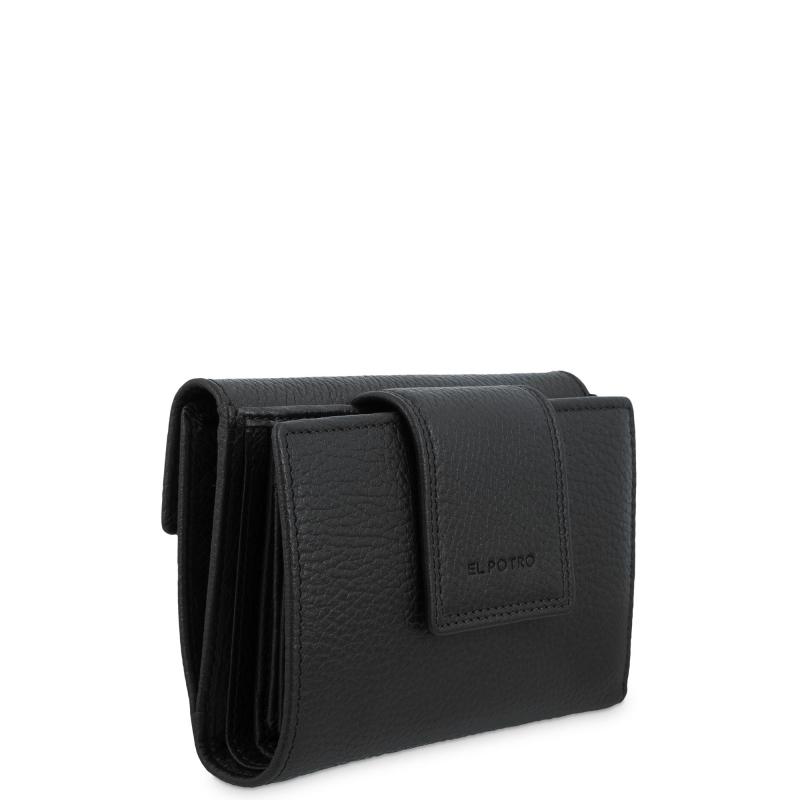 El potro Cartera de mujer mediana en piel vacuno color negro - I R I S Últimos 3 días
