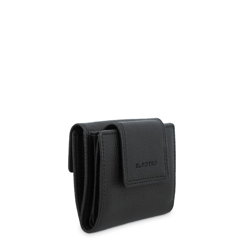 El potro Cartera de mujer pequeña en piel vacuno color negro - I R I S Últimos 2 días