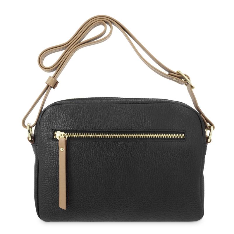 El potro Bolso bandolera de mujer en piel vacuno color negro - Oasis Grandes descuentos