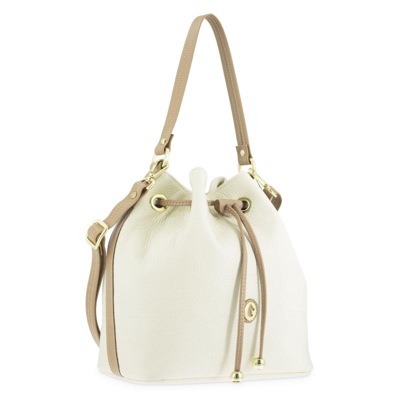 El potro Bolso Saco mujer en piel vacuno color ivory - Oasis Tienda de fábrica