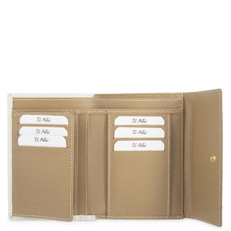 El potro Cartera mediana mujer en piel vacuno color ivory-El Potro Precios de Black Friday