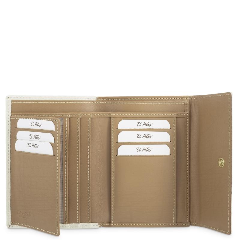 El potro Cartera mediana mujer en piel vacuno color ivory-El Potro Precios de Black Friday