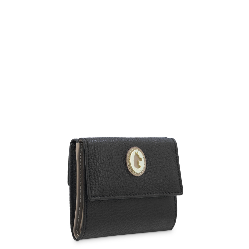 El potro Cartera pequeña mujer en piel vacuno color negro-El Potro En oferta