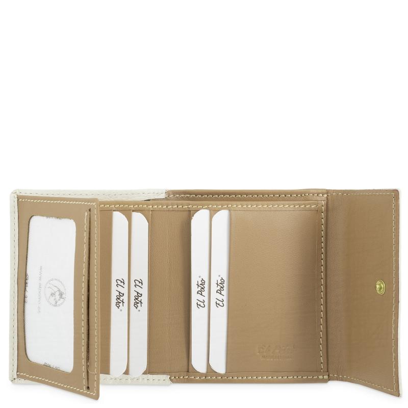El potro Cartera pequeña mujer en piel vacuno color ivory-El Potro Libre de impuestos