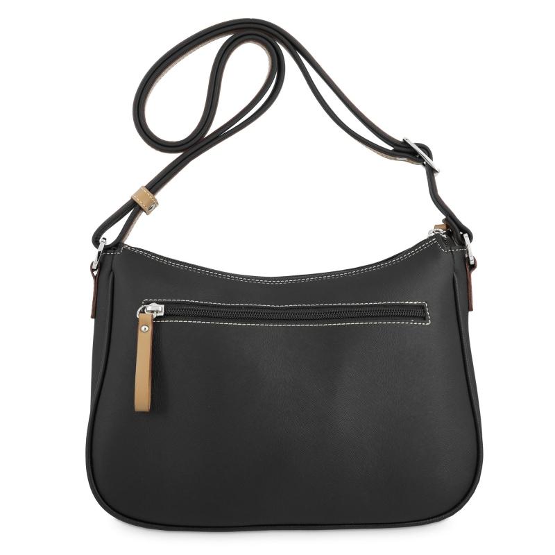 El potro Bolso góndola 3 cremalleras de mujer color negro - Base Devoluciones gratuitas