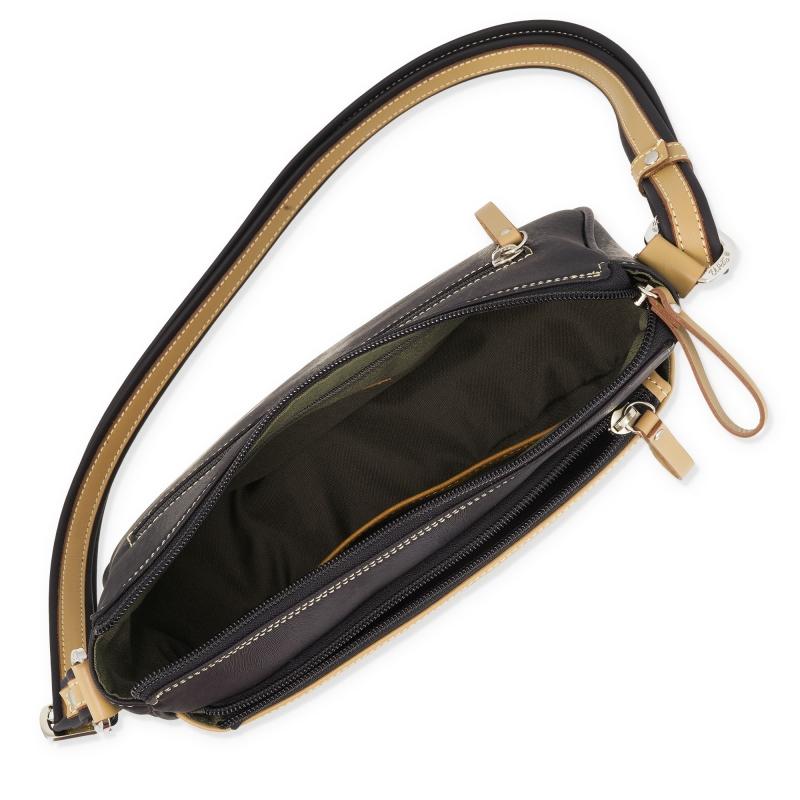 El potro Bolso góndola 3 cremalleras de mujer color negro - Base Devoluciones gratuitas