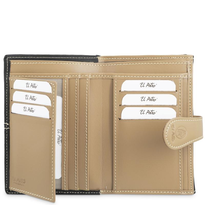 El potro Cartera mediana mujer en color negro-base-El Potro Outlet